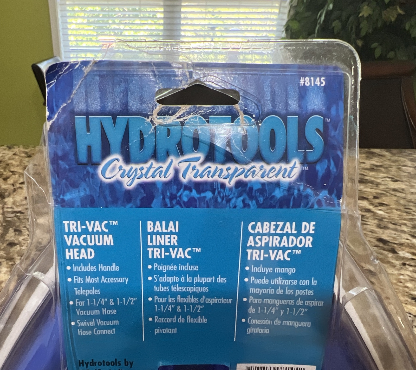 HydroTools by Swimline 8145 Clear Weighted Triangle Swimming Pool Vacuum Head
