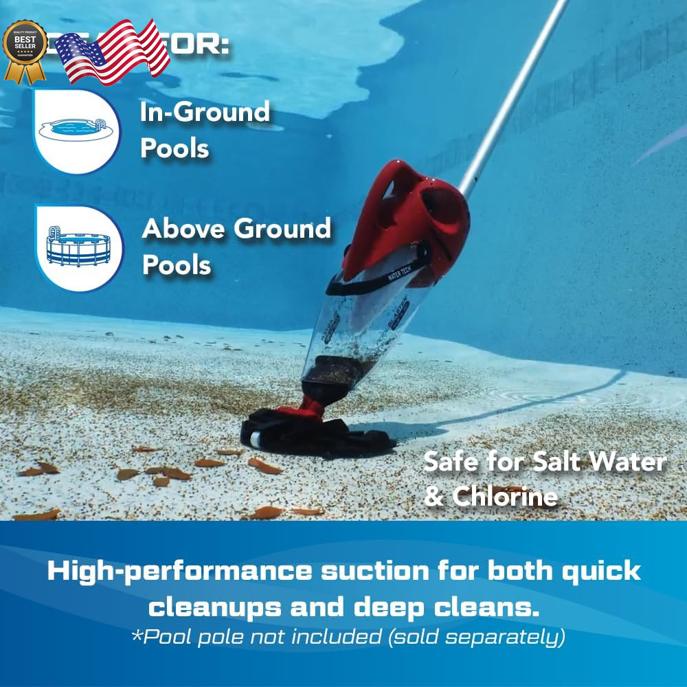 POOL BLASTER Pulse XL 350 Cordless Pool Vacuum, up to 60 Min Runtime XL Capa