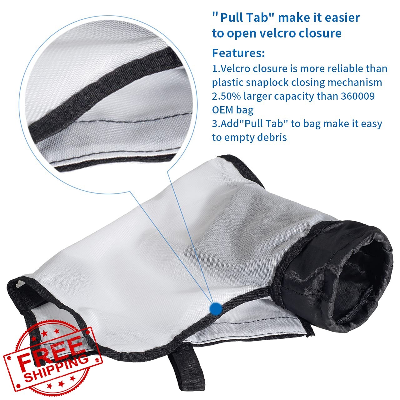 Pokin 2pk Pool Cleaner Debris Bag Kit