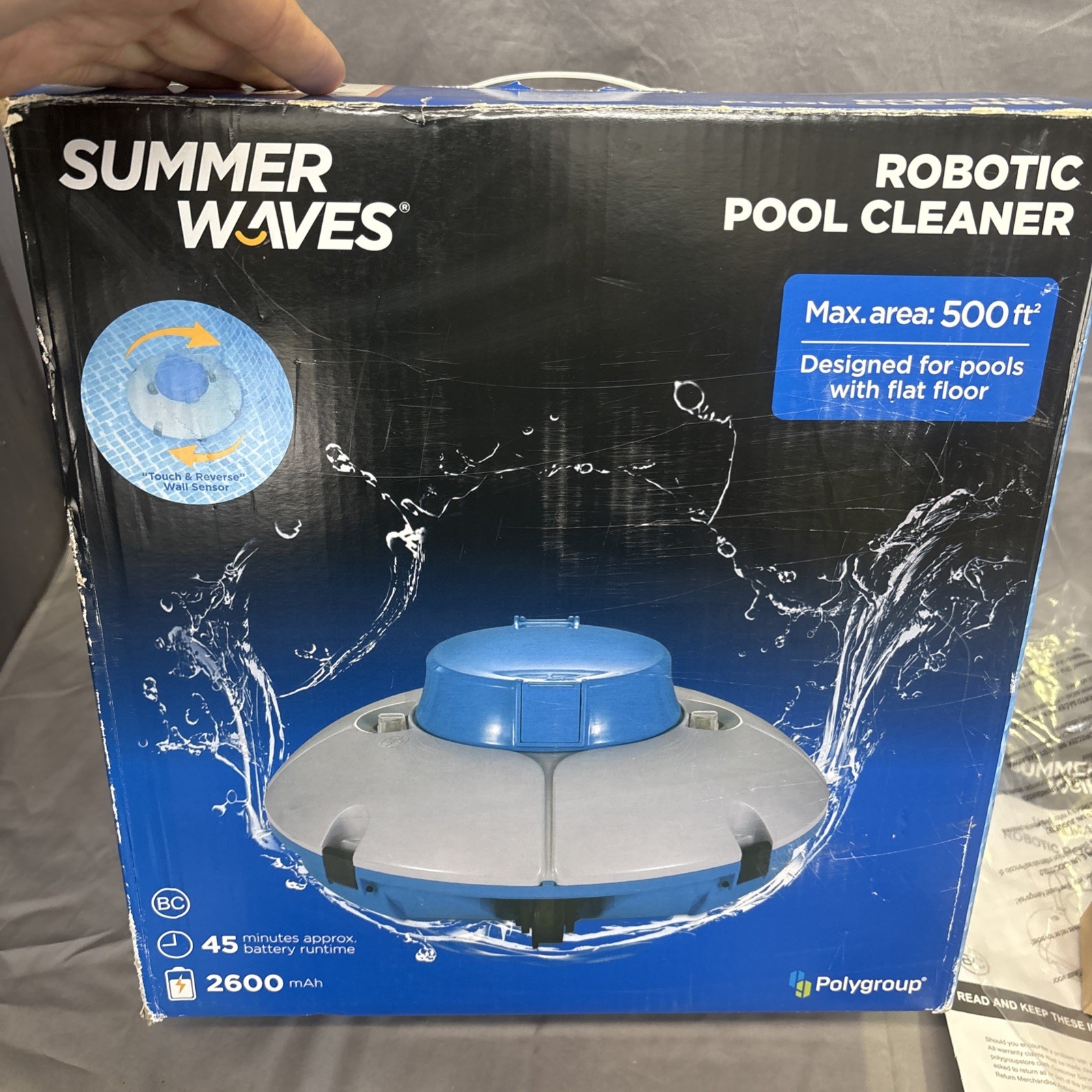 Summer Waves Robotic Cordless Rechargeable Swimming Pool Vacuum Cleaner