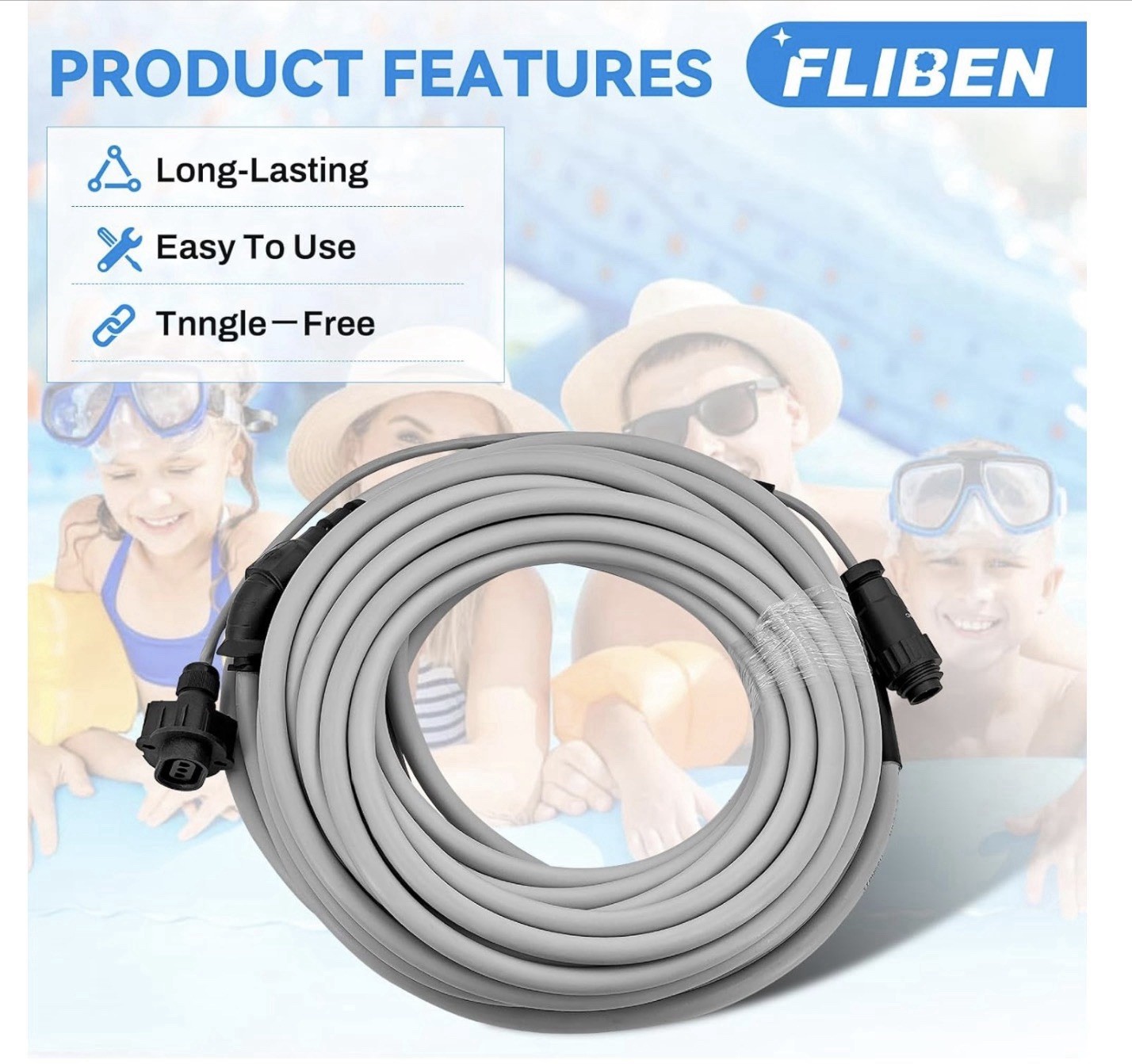 for Polaris Zodiac Sport Robotic Pool Cleaner R0516800 Floating Cable 60FT (18M)