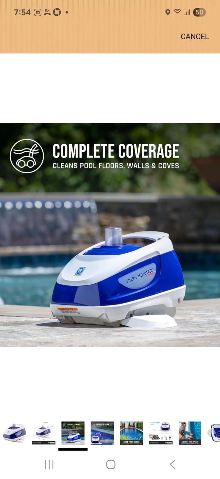 Hayward Navigator Pro Suction Pool Cleaner 40 ft Hose, Adapter, Gauge, Valve