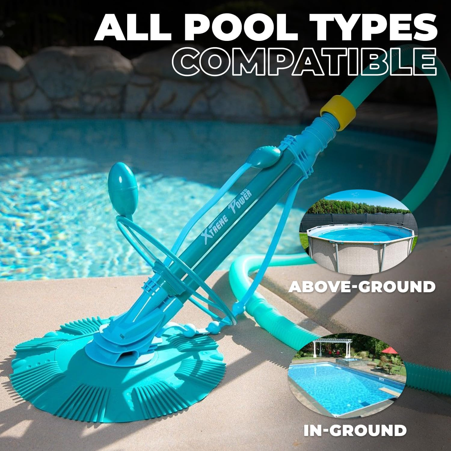 Premium Automatic Suction Vacuum-Generic Climb Wall Pool Cleaner Sweeper In-Grou