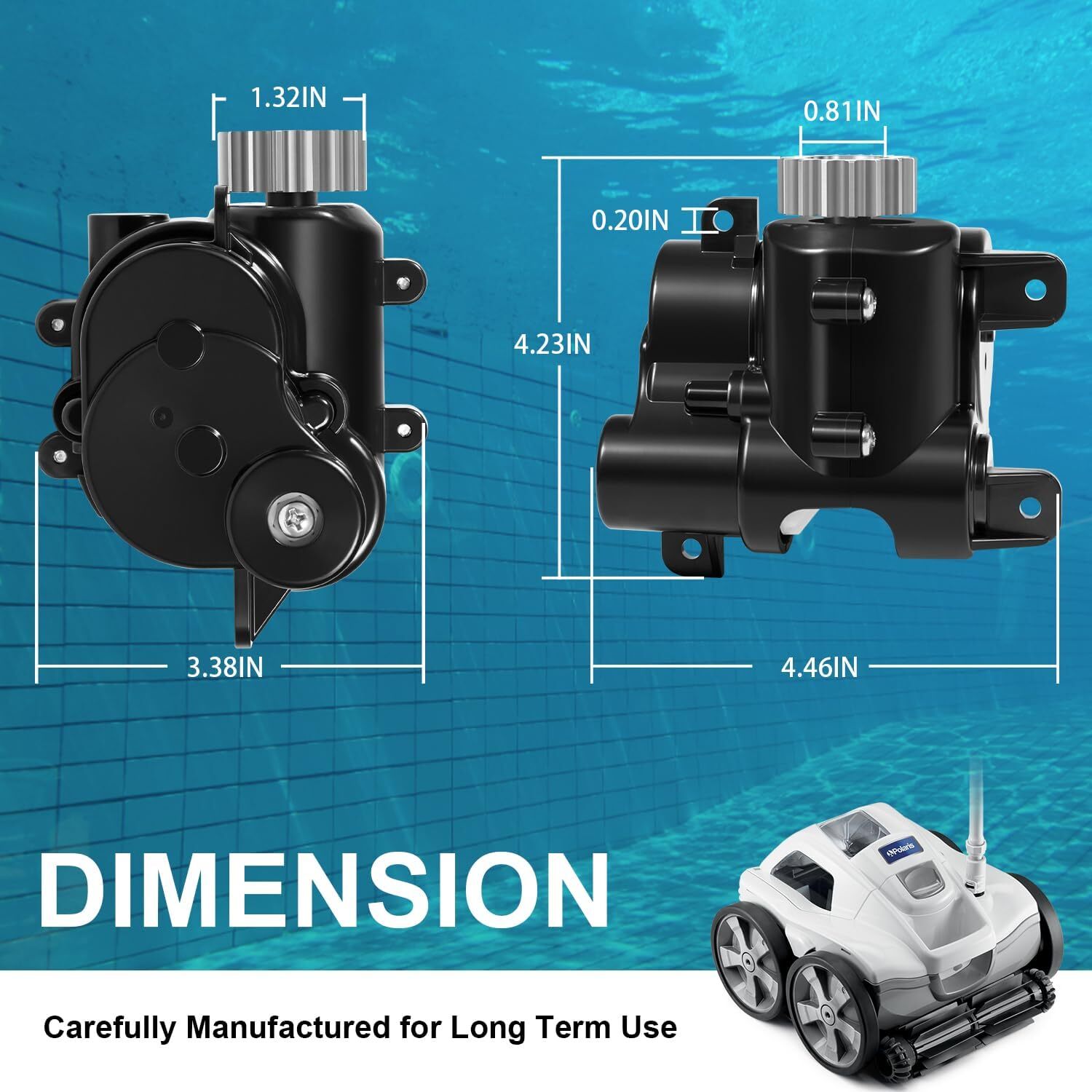 R0837300 Black Gearbox Assembly Fit Polaris Quattro P40/Sport Pool Cleaners