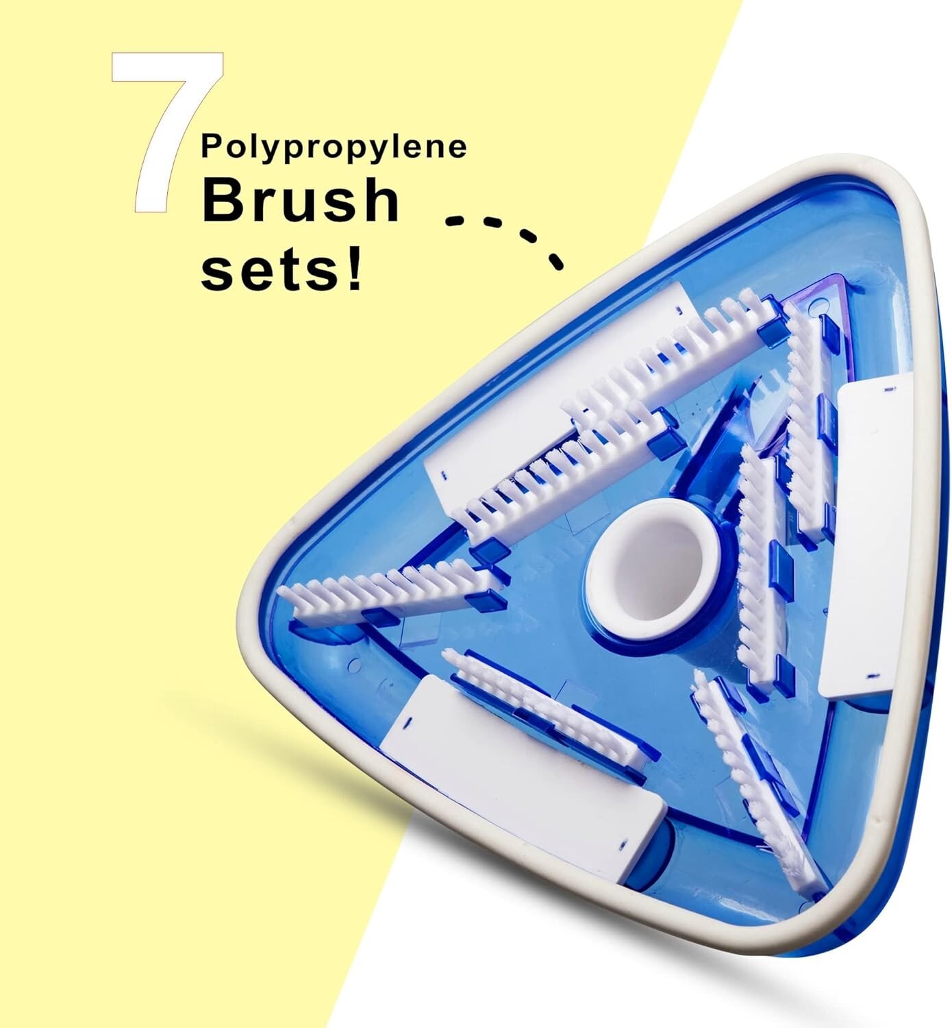 New Vacum Head Bottom Brush, Triangular Weighted Transparent w/ Swivel Connect
