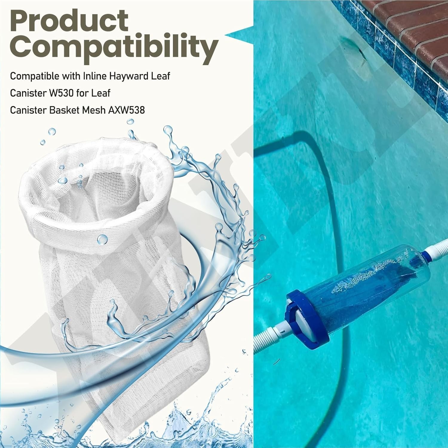 Efficient Permanent Pool Leaf Canister Bag for Hayward Series W530 Pools