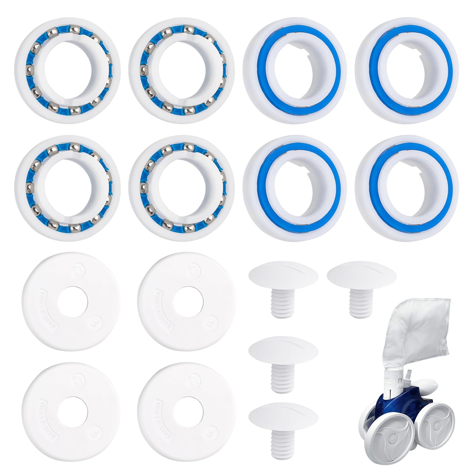 16 PCS Pool Cleaner Rebuild Kit for Polaris 280 180，Replacement Parts Includes C