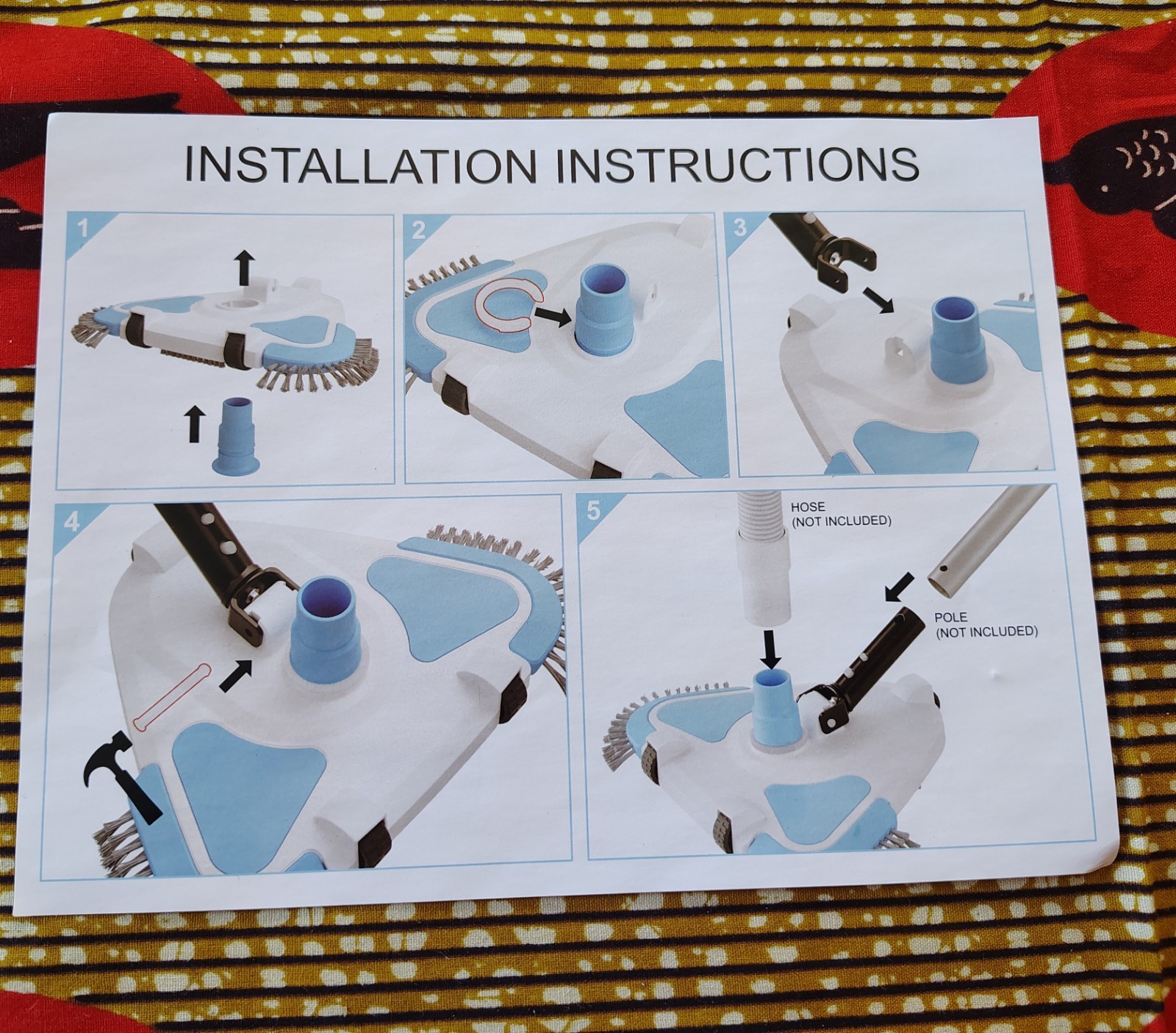 2026 Enhanced TidyMister Pool Vacuum Head with Wheels,Steering Triangle