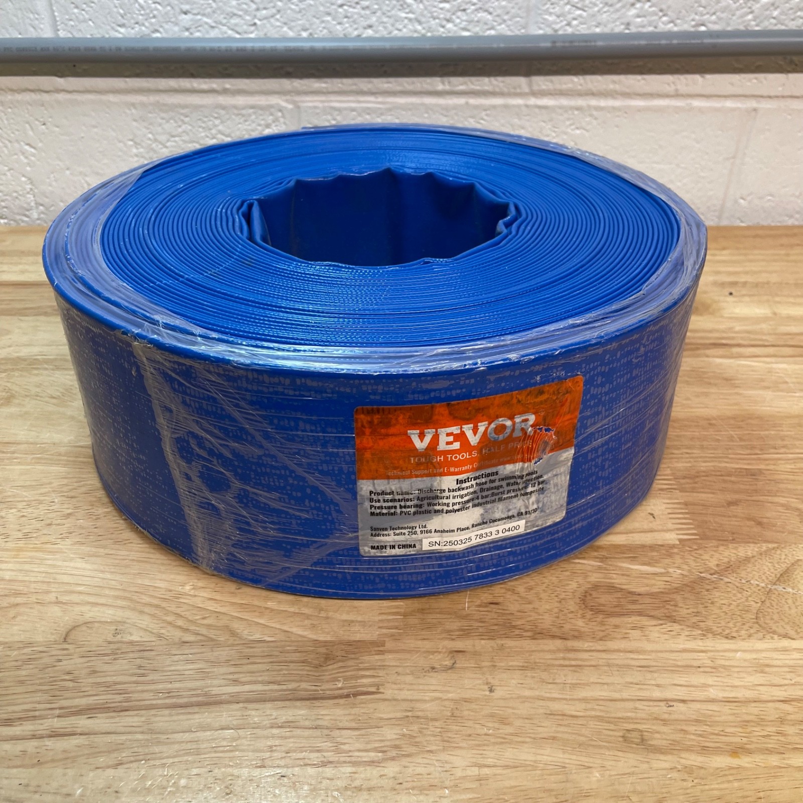 VEVOR Discharge Hose PVC Lay Flat Hose Backwash Drain Hose