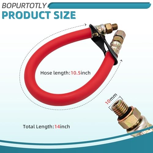 HON1010 10mm Oil Drain Changing Hose – Heavy Duty Rubber Oil Drain Tube – 2