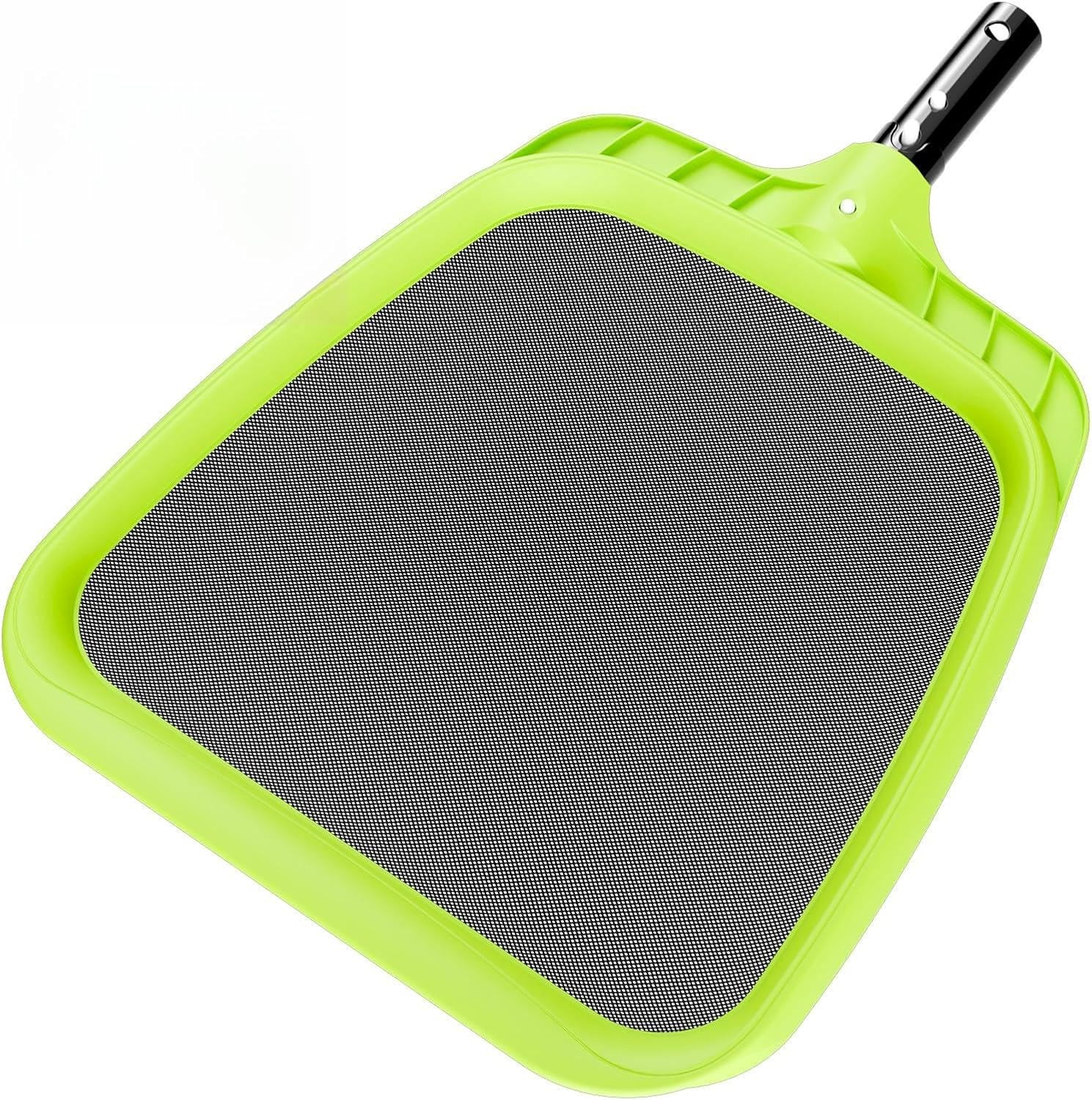 Pool Skimmer Net – Professional Heavy Duty Reinforced Frame Nylon Flat Leaf Rake