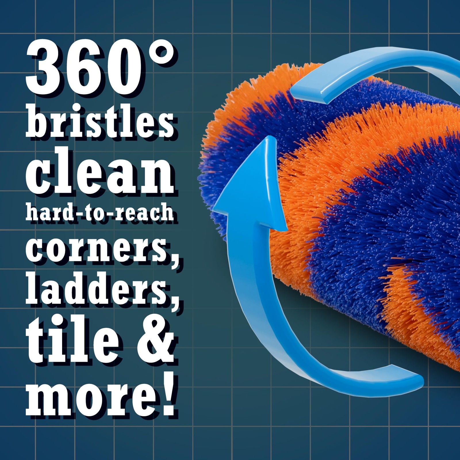 18-Inch Pro Pool Brush – Round Design for Effective Cleaning