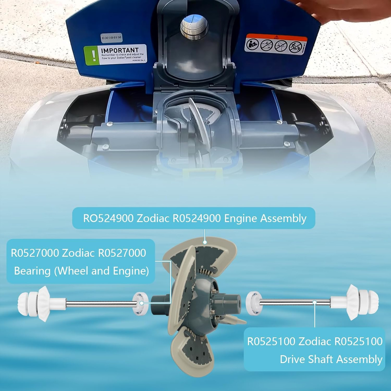 Pool Cleaner Parts for Zodiac MX6 MX8 MX6 Elite MX8 Elite Replacement Kit