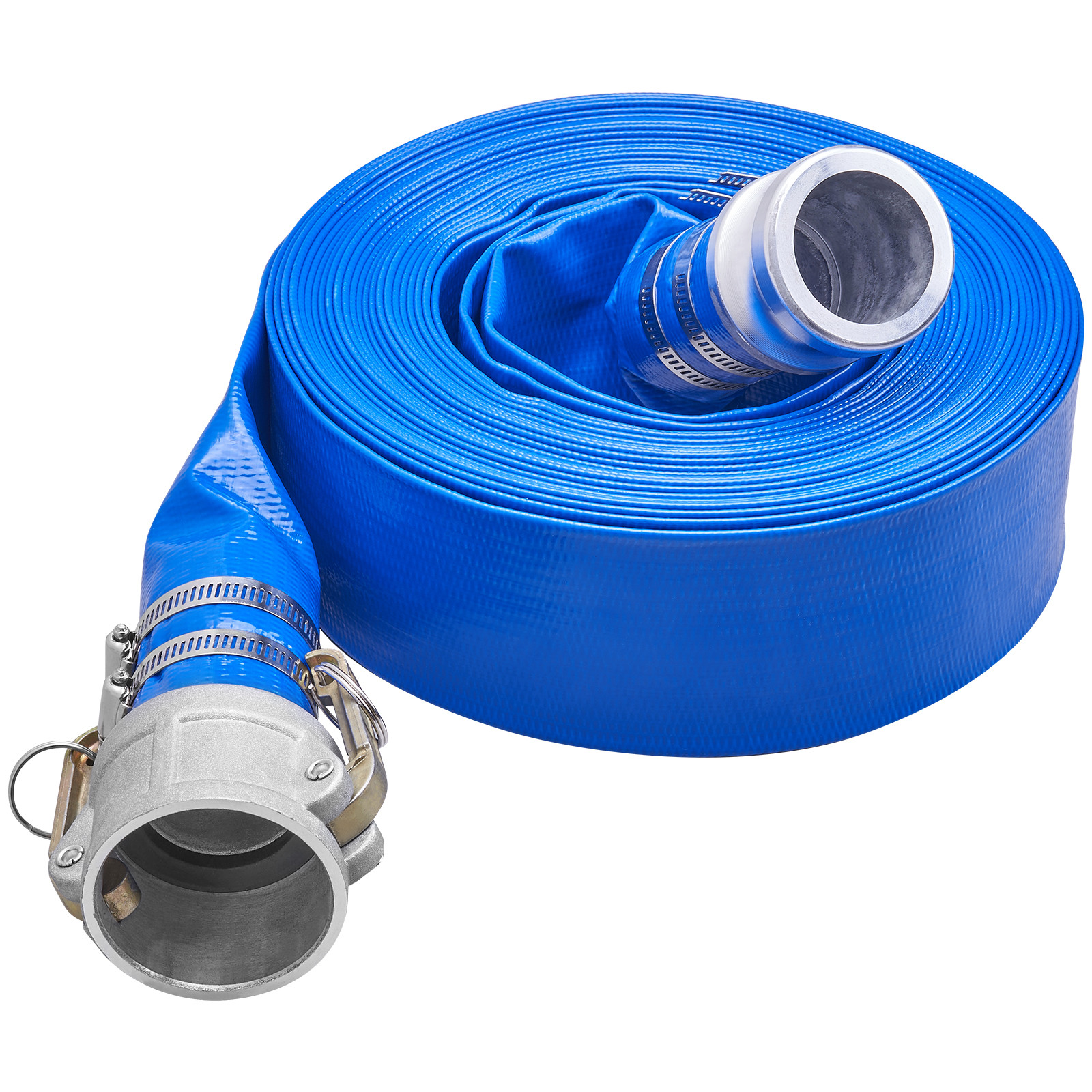 VEVOR Backwash Hose PVC Discharge Hose 2 in x 50 ft with Camlock C & E Fittings