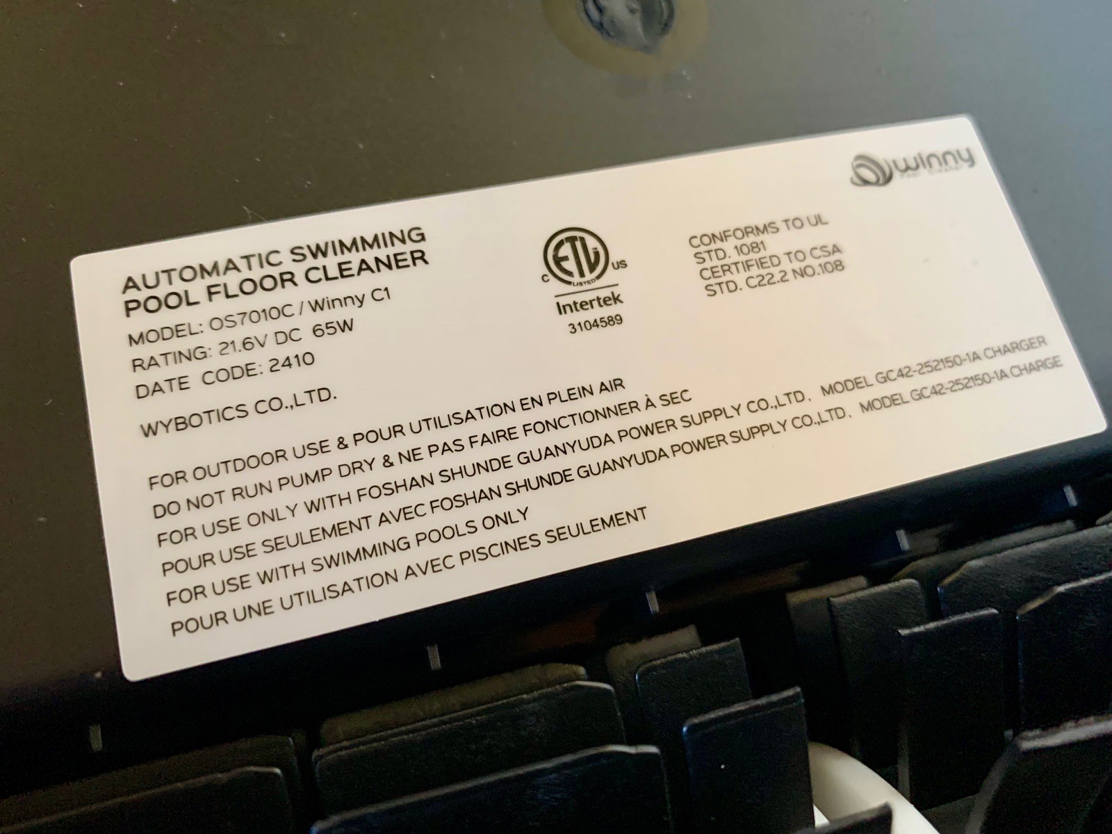 Winny C1 Cordless Robotic Smart Pool Cleaner, App Control, 150 min Runtime!