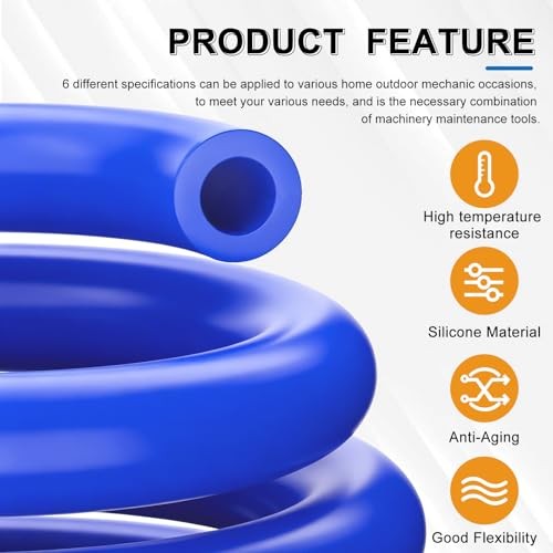 134PCS Vacuum Hose Automotive Kit 5FT, 1/8&Prime; 5/32&Prime; 134pcs – Blue
