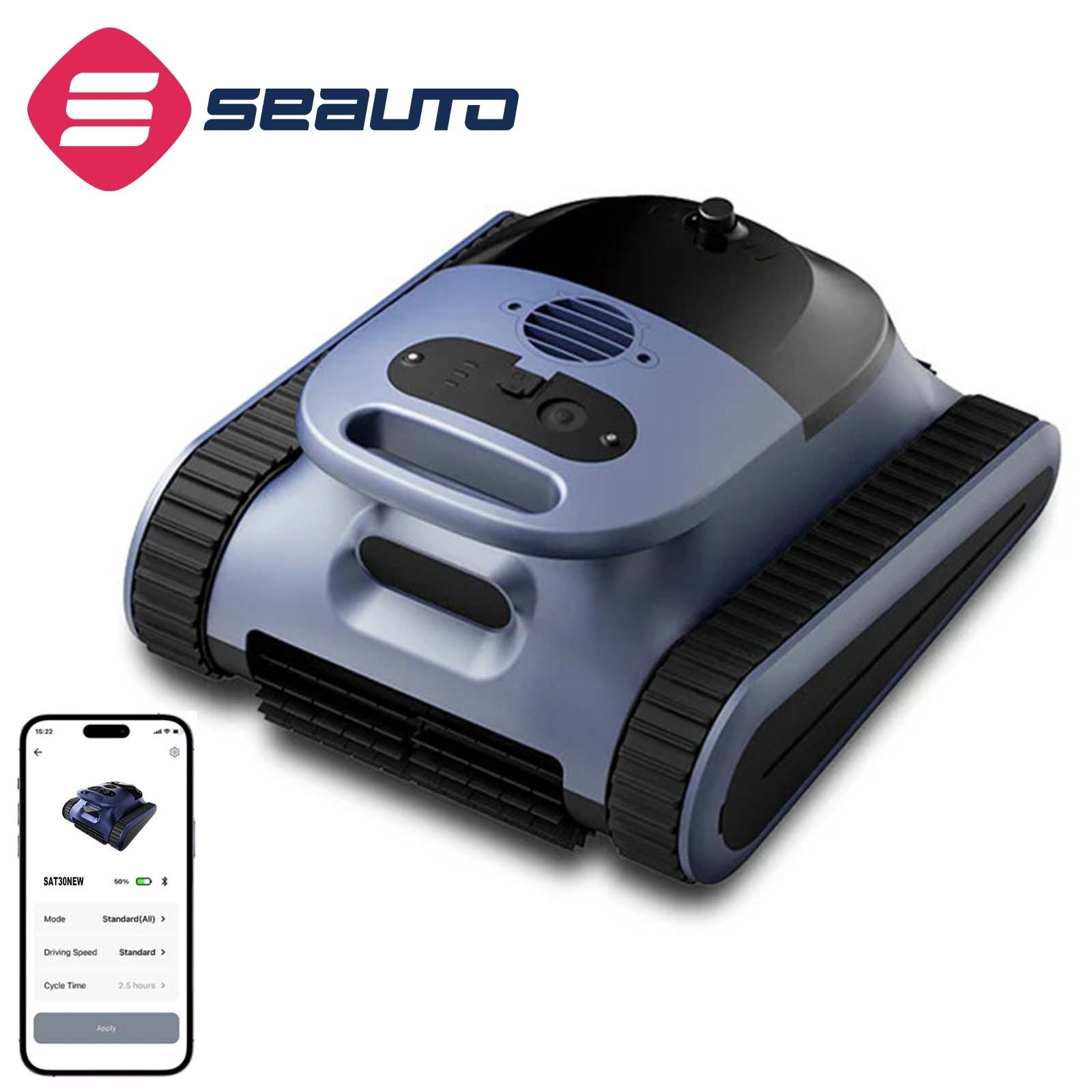 Seauto 2026 NEW Cordless Robotic Pool Vacuum Cleaner Wall & Waterline Cleaning