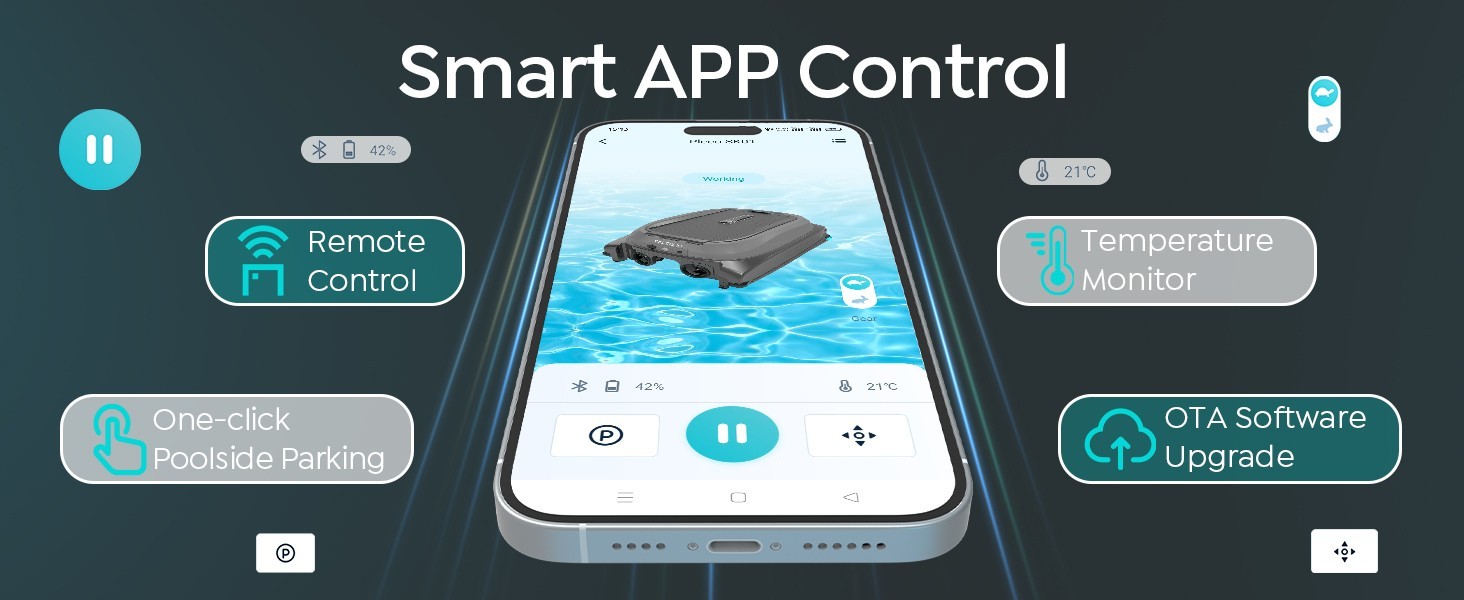 Solar Powered Robotic Pool Surface Skimmer, APP Control, (2026) TALOSBO SK01