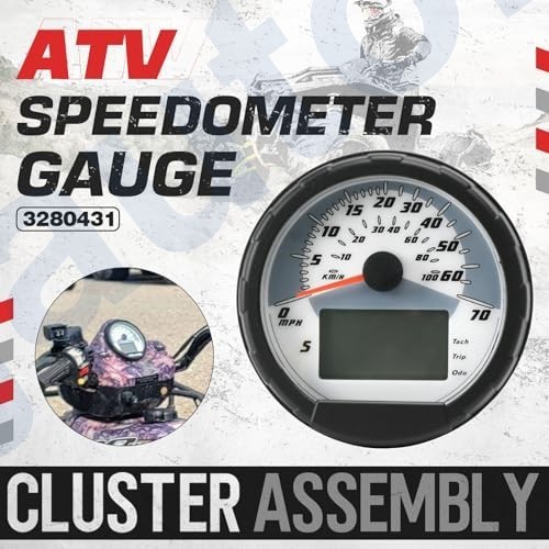 3280431 ATV Speedometer Gauge Cluster Assembly Compatible with Polaris