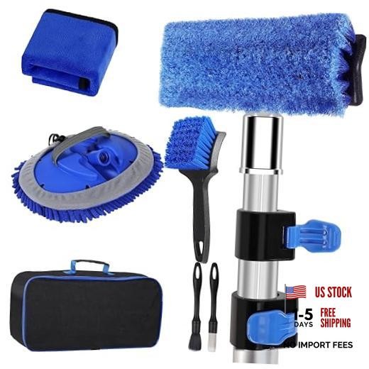 5-12ft Car Wash Kit,8 Piece,Thickened Aluminum Telescopic Rod,Cleaning