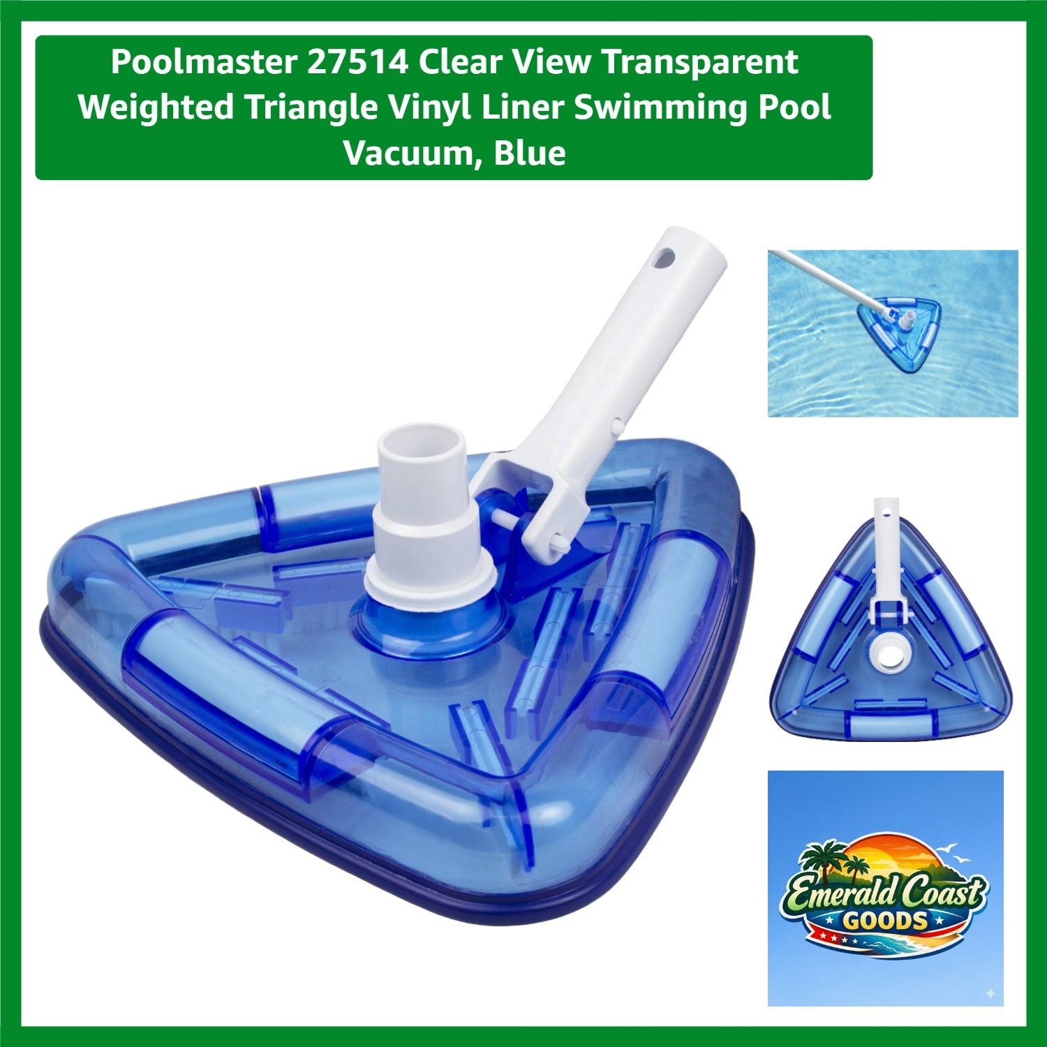Water-Resistant Triangle Pool Vacuum for Easy Removal of Debris – 11 Inch Width