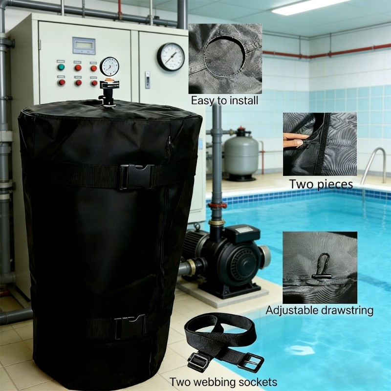 Firm 600D PVC Pool Filter Cover Offers Ongoing Defense For Your Equipment