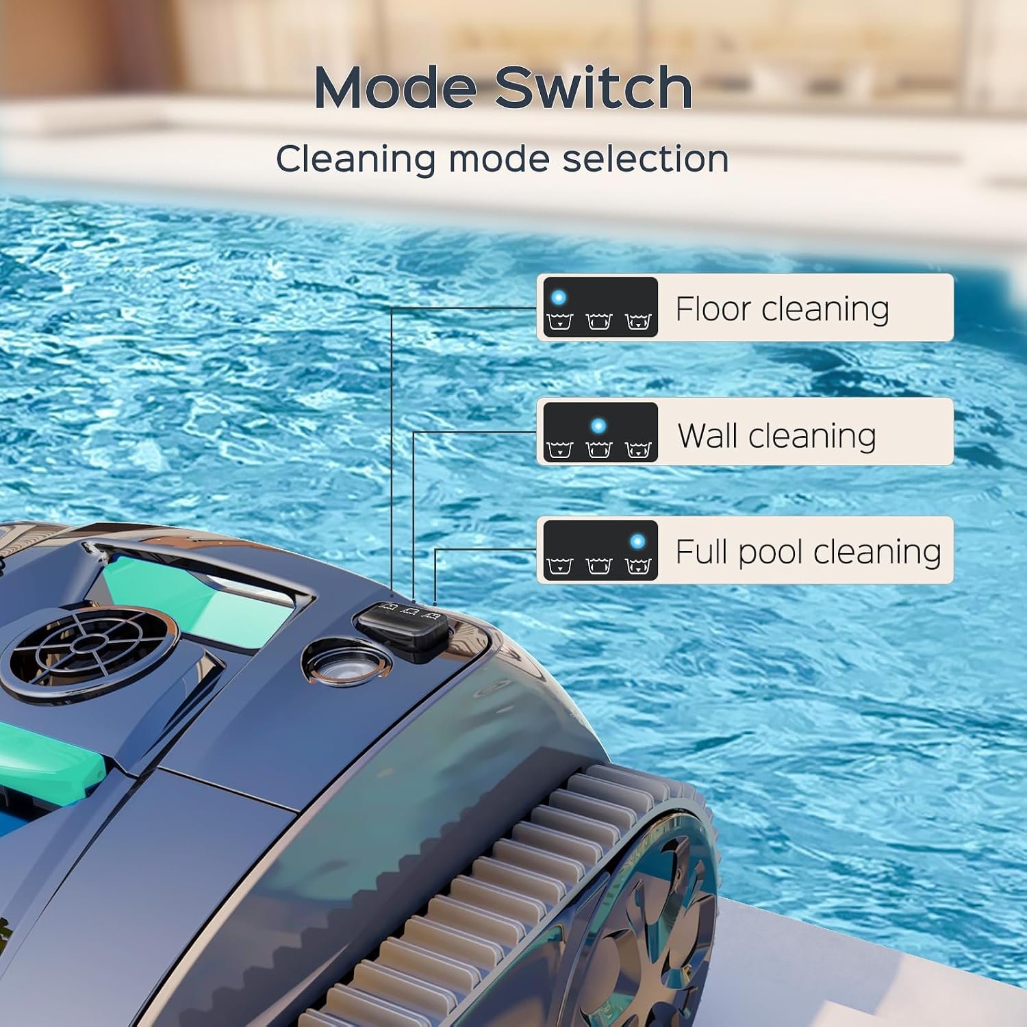 WYBOT C1PRO Pool Cleaner Wall Climb Cordless Robotic Pool Robot In-Ground Pools
