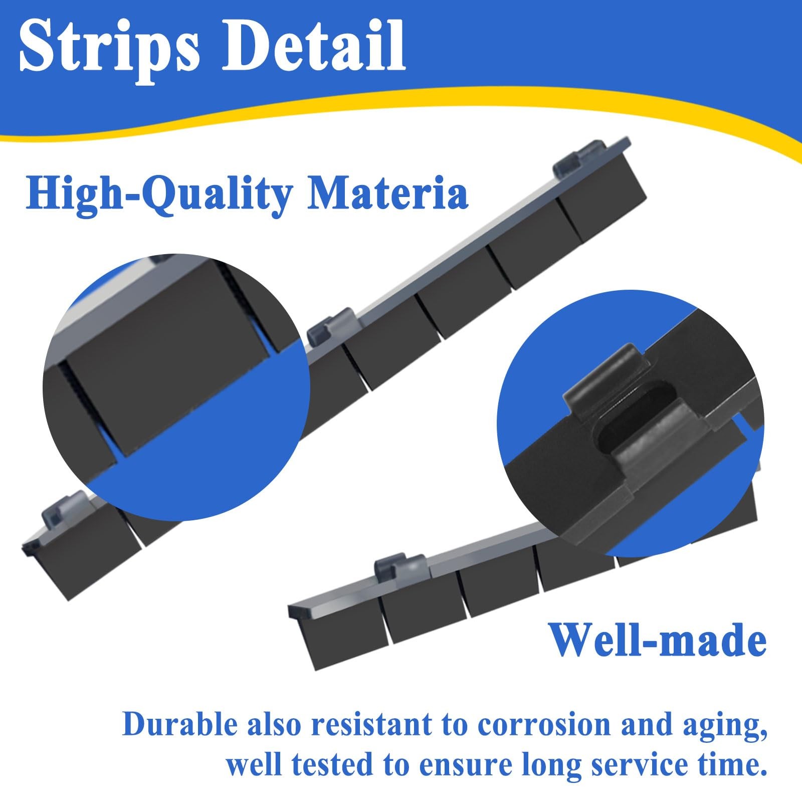 6Pcs Rubber Strips for 2025 E10 Automatic Pool Vacuum Cleaner Replacement Parts