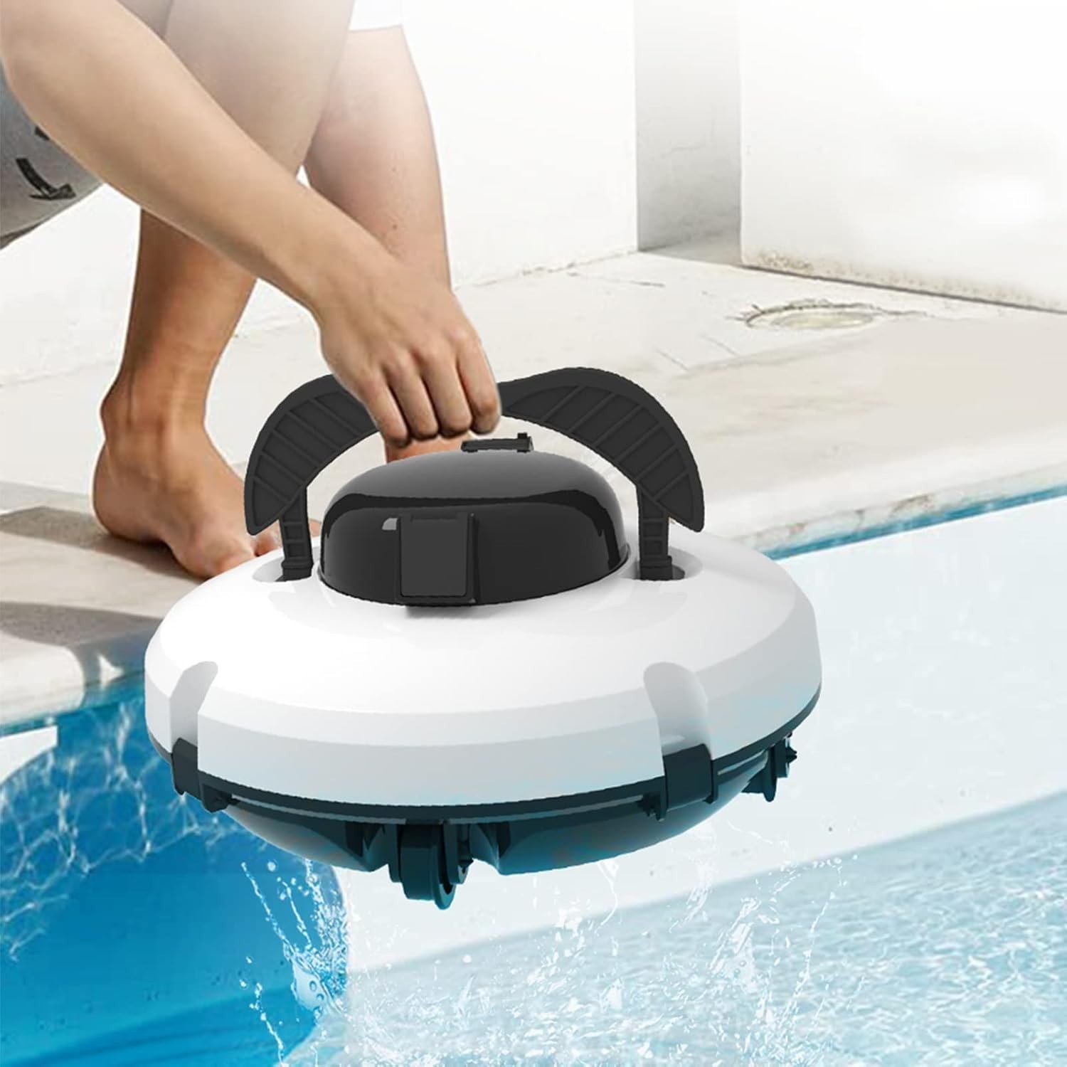 PZO-18 Robotic Cordless Pool Cleaner Smart 5200mAh Lithium Auto-Park 1000