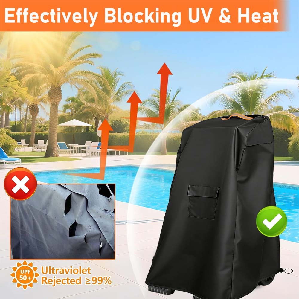 Heavy Duty Caddy Cover Waterproof Robotic Pool Cleaner UV Dust Protector Tarp