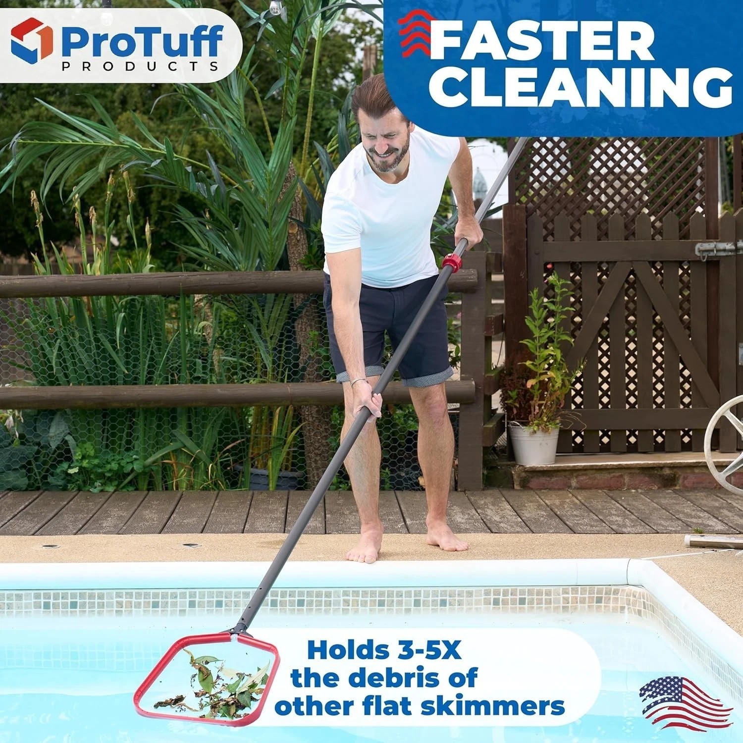 Effortless Pool Cleaning – ProTuff Skimmer Net with 2- Replacement Promise