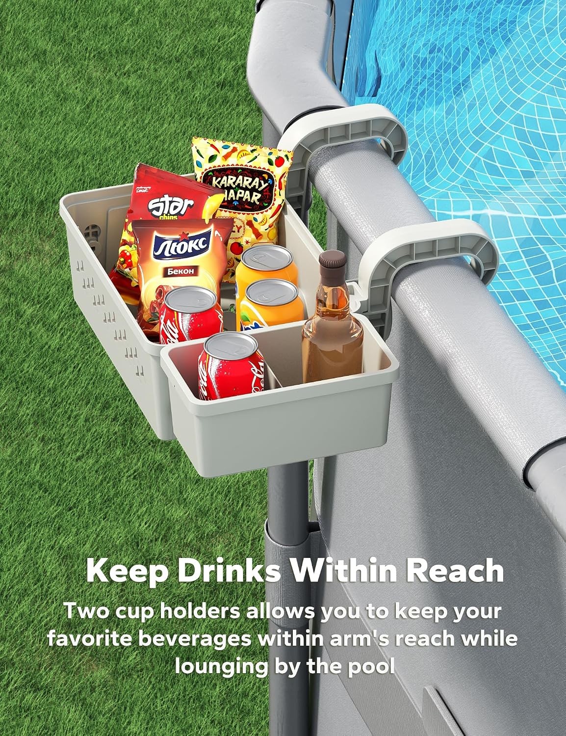 [PATENTED] 2026 Upgrade 2 Sets Poolside Storage Basket Original Above Ground
