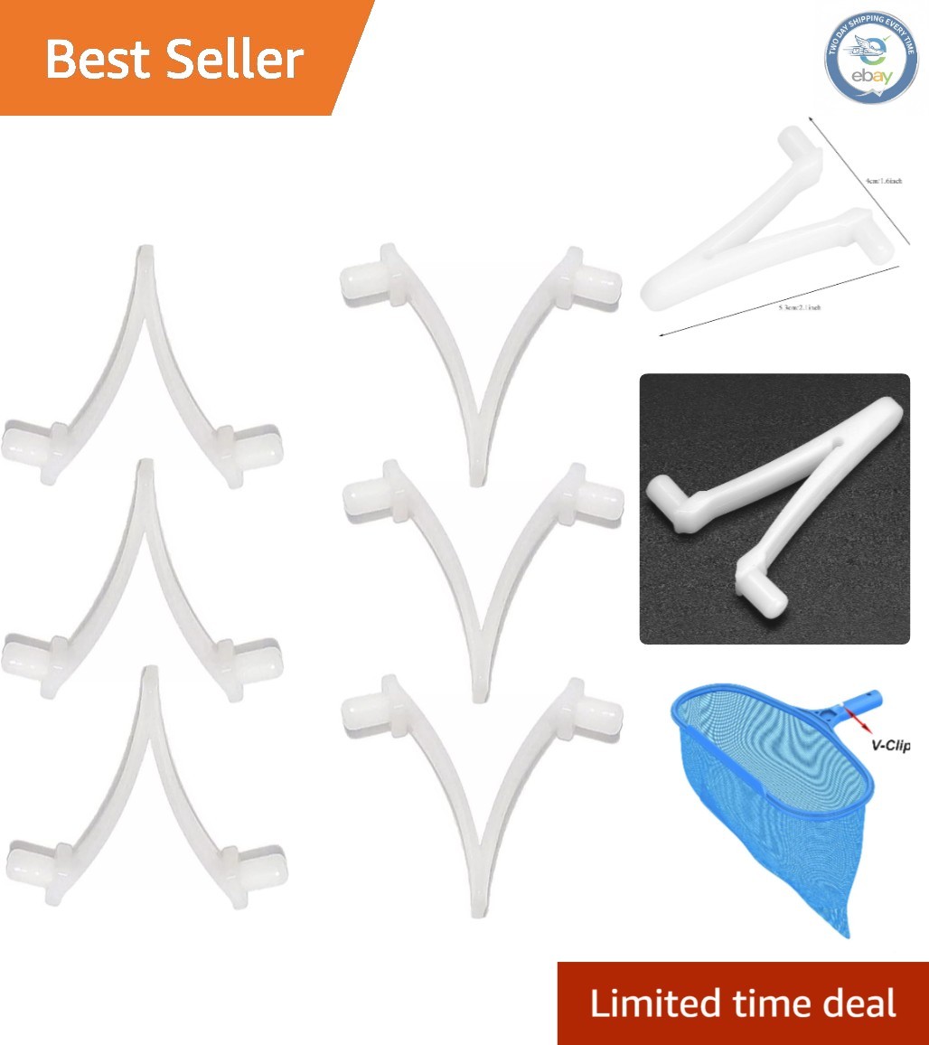 Durable V-Clips for Telescopic Pool Poles – Essential 6 Pack for Pool Cleaning