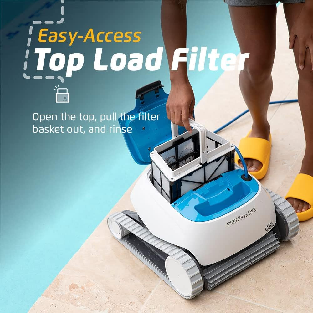 Dolphin Proteus DX3 Automatic Robotic Pool Vacuum Cleaner, Wall Climbing, Active