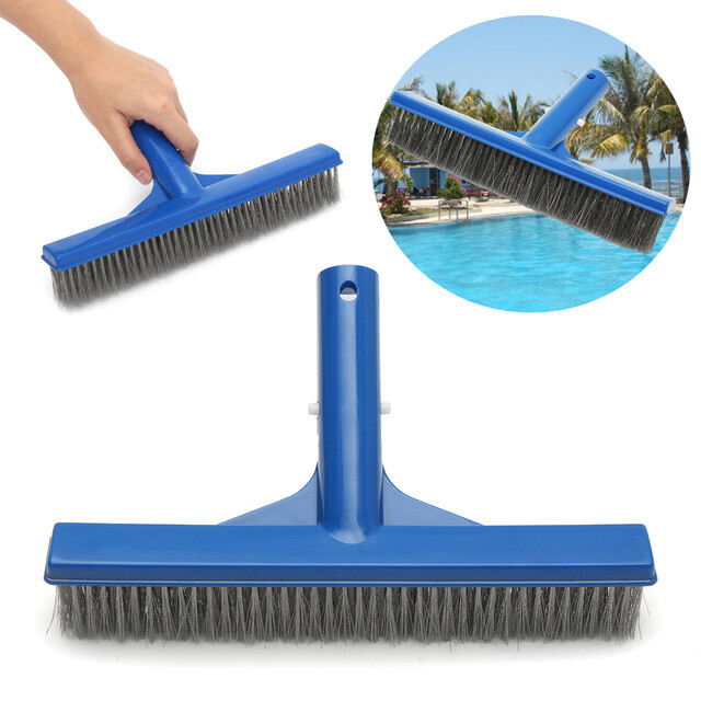 New HD 10 Inch Heavy Duty Stainless Steel Wire Pool Algae Brush For Concrete And