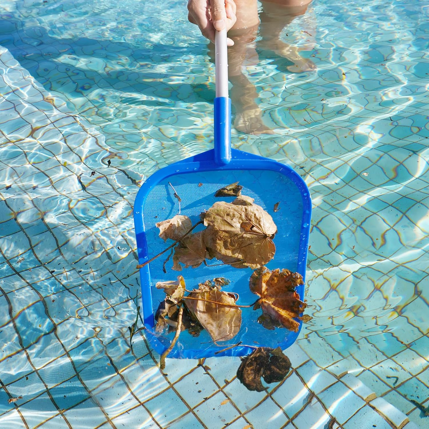 Tavaleu Pool Skimmer, Hot Tub Skimmer Spa Net with Pole, 26 », Ultra Fine Mesh S