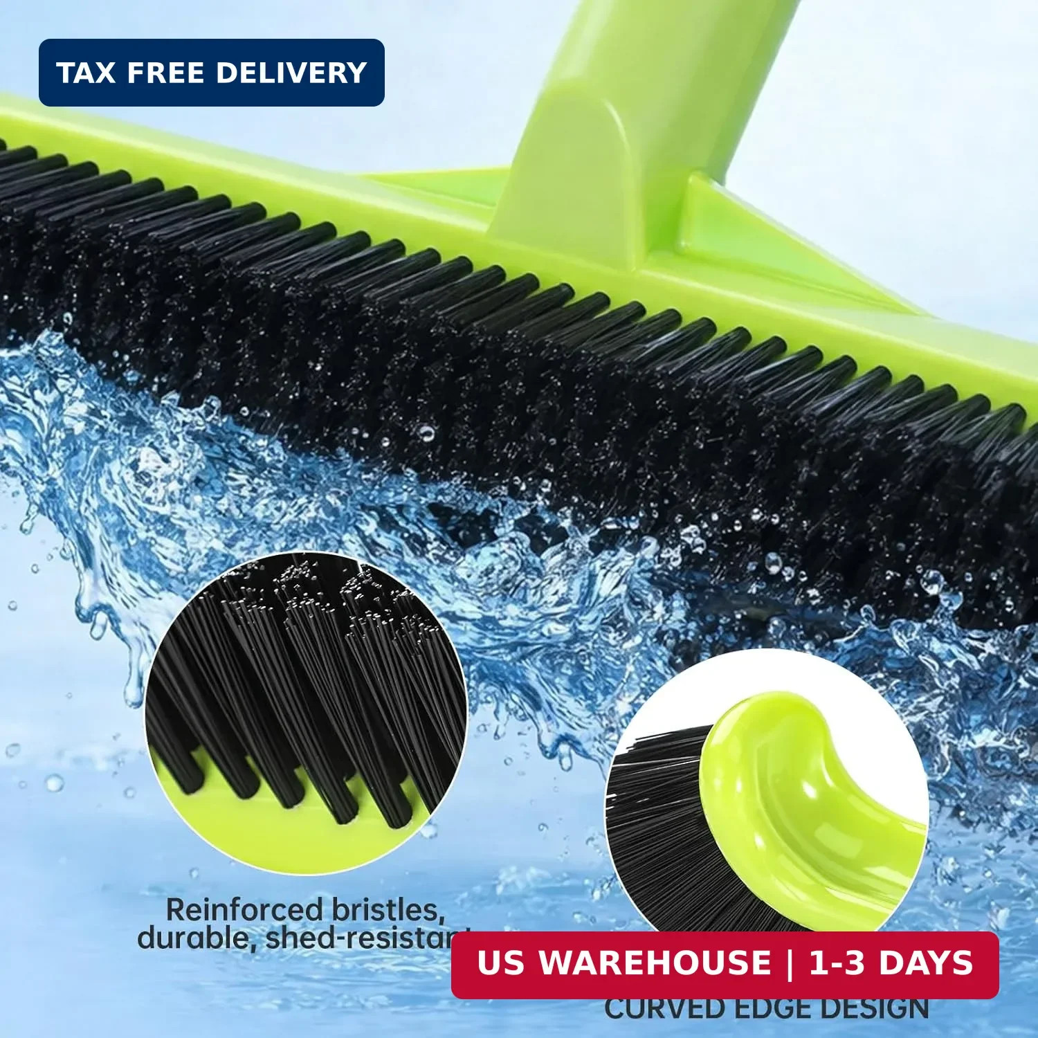 Pool Brush Head Nylon Bristles Curved Pool Scrub Brush for Walls Floors