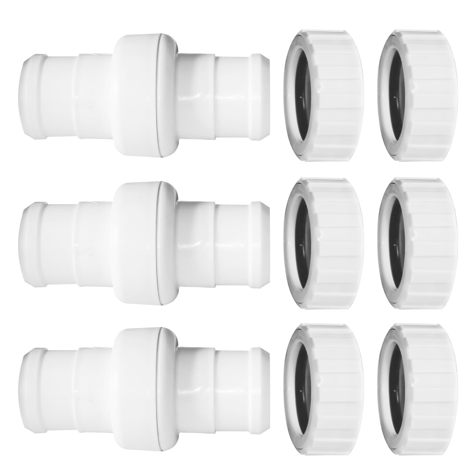 Pool Cleaner Replacement Swivel Kit Hose Connector 9-100-3002, 3 Joints, 6 Nuts