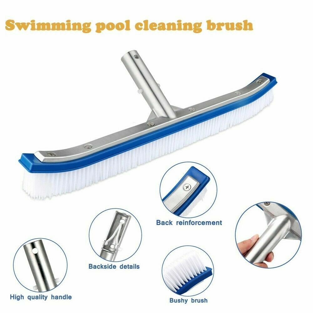 18 Inch Swimming Pool Spring Fish Pond Wall Ground Brush Head Cleaning Tool New