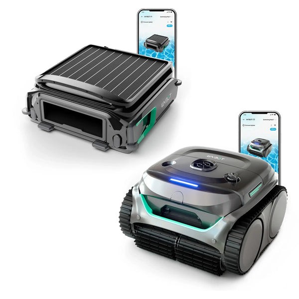 WYBOT C2 Pool Cleaner&F1 Solar Skimmer Bundle,Cordless for In/Above Ground Pools