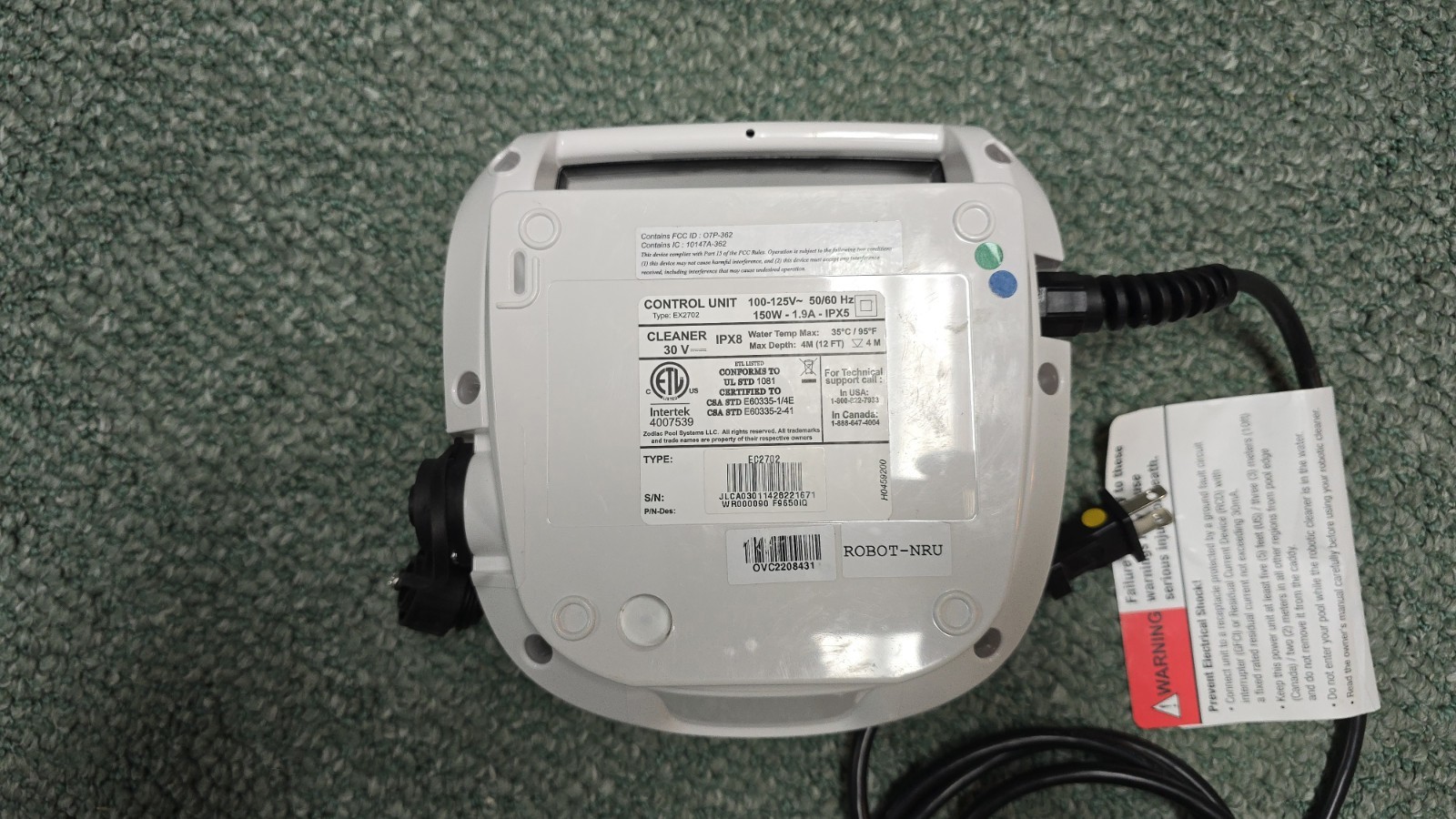 Polaris 9650IQ Sport Robotic Pool Cleaner Control Unit In Brand New Condition