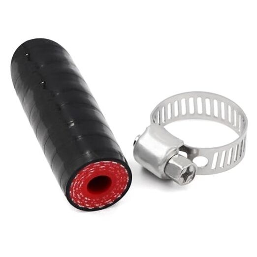 Silicone Coolant Cap Vacuum Hose Plug with Clamp,High Temperature 1/4&Prime;(6.5mm)