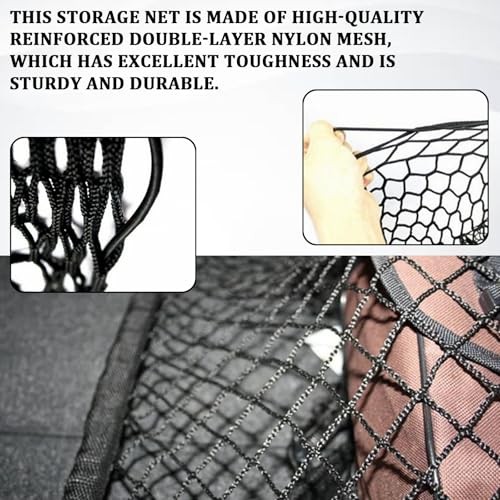 Car Cargo Nets Trunk Organizer, Adjustable Elastic Storage 35.4 x 15.7 Inch