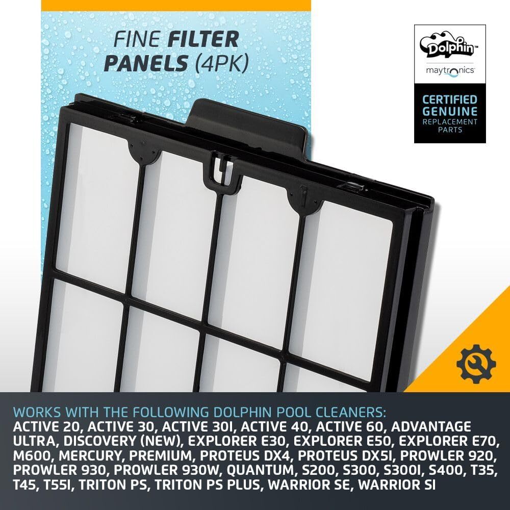 MAYTRONICS / DOLPHIN P/N: 9991463-R4 FILTER PANEL FOR ROUGH DEBRIS (SET 4)