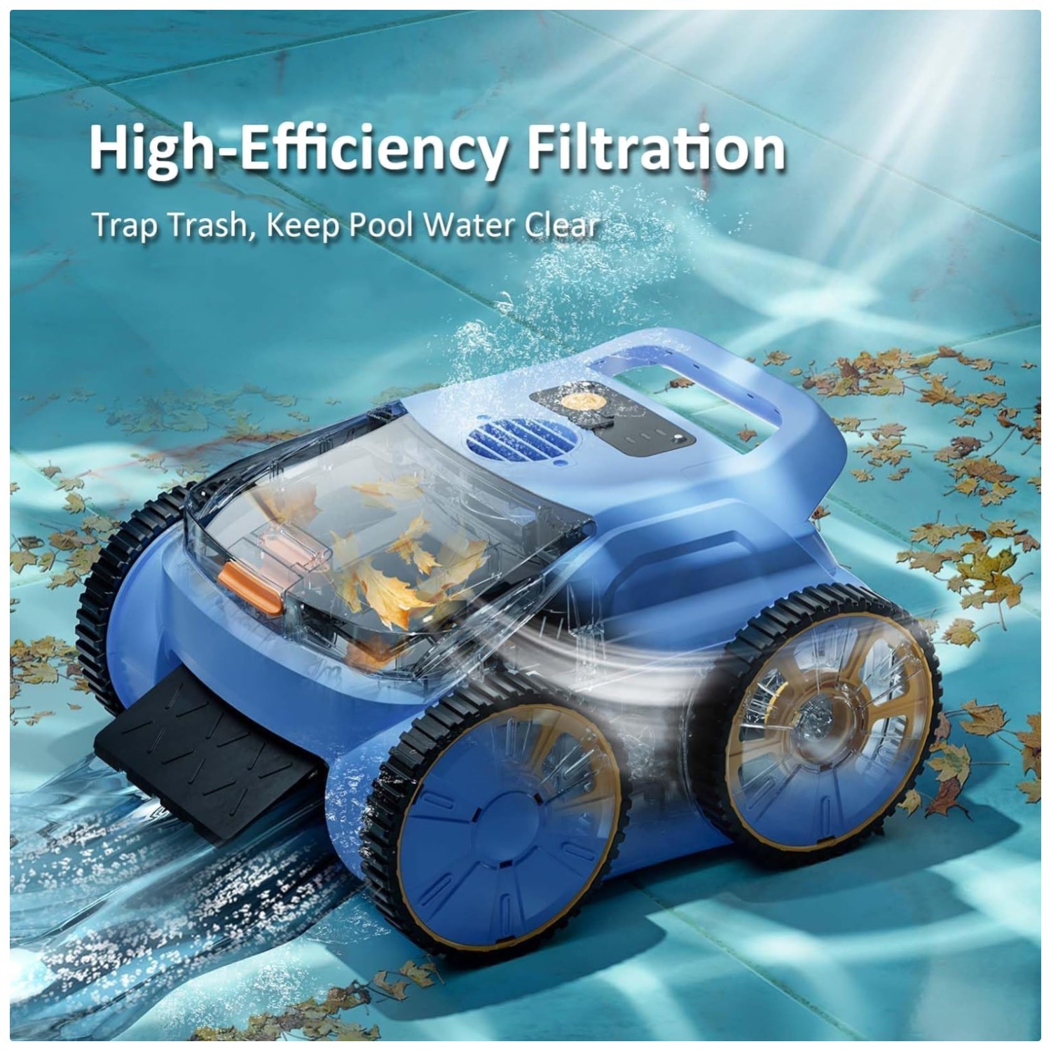 Intelligent Pool Cleaner – Sonar Navigation, Durable Brushes
