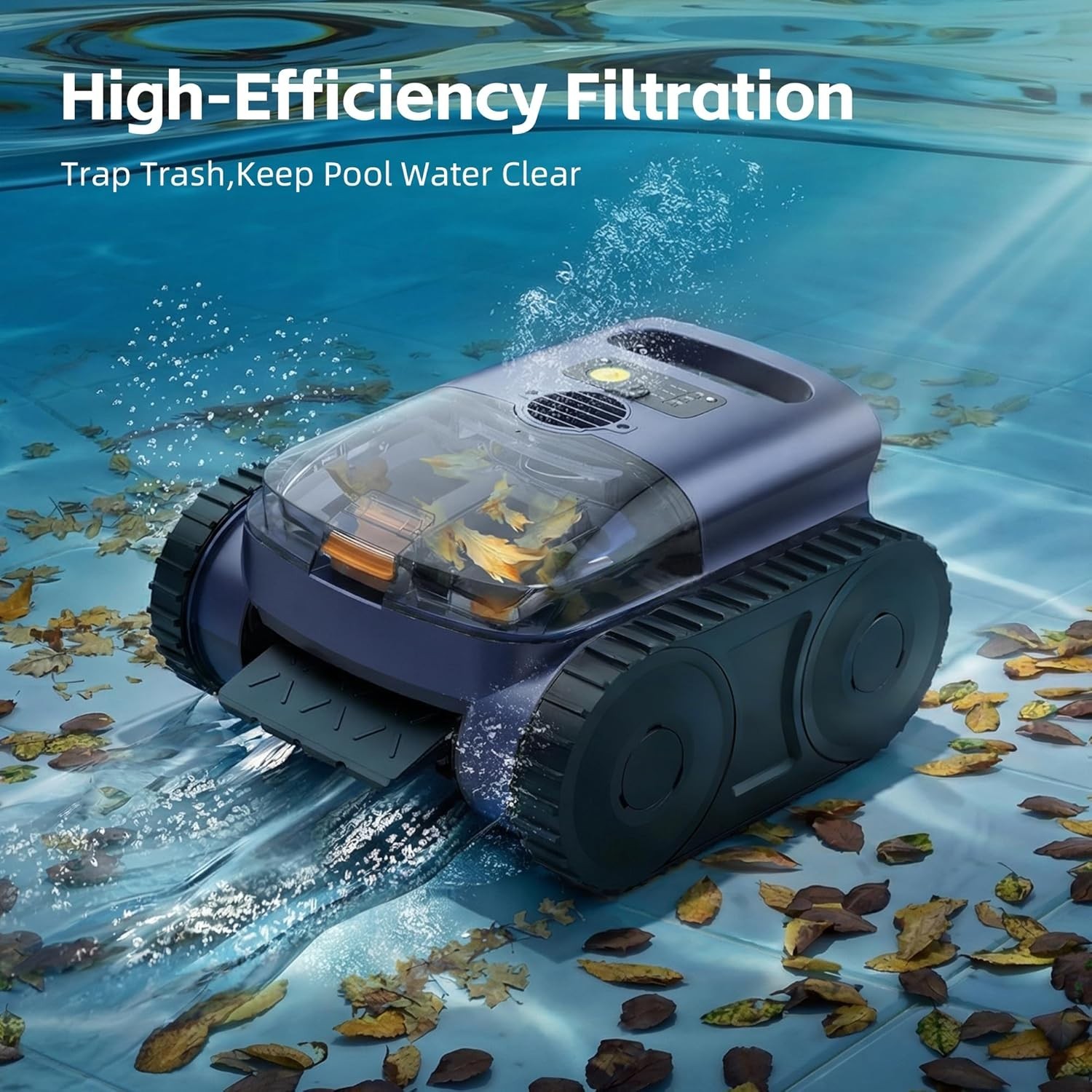 Battery Powered Robotic Pool Cleaner – Hassle-Free Cleaning for Up to 2150 Sq.ft