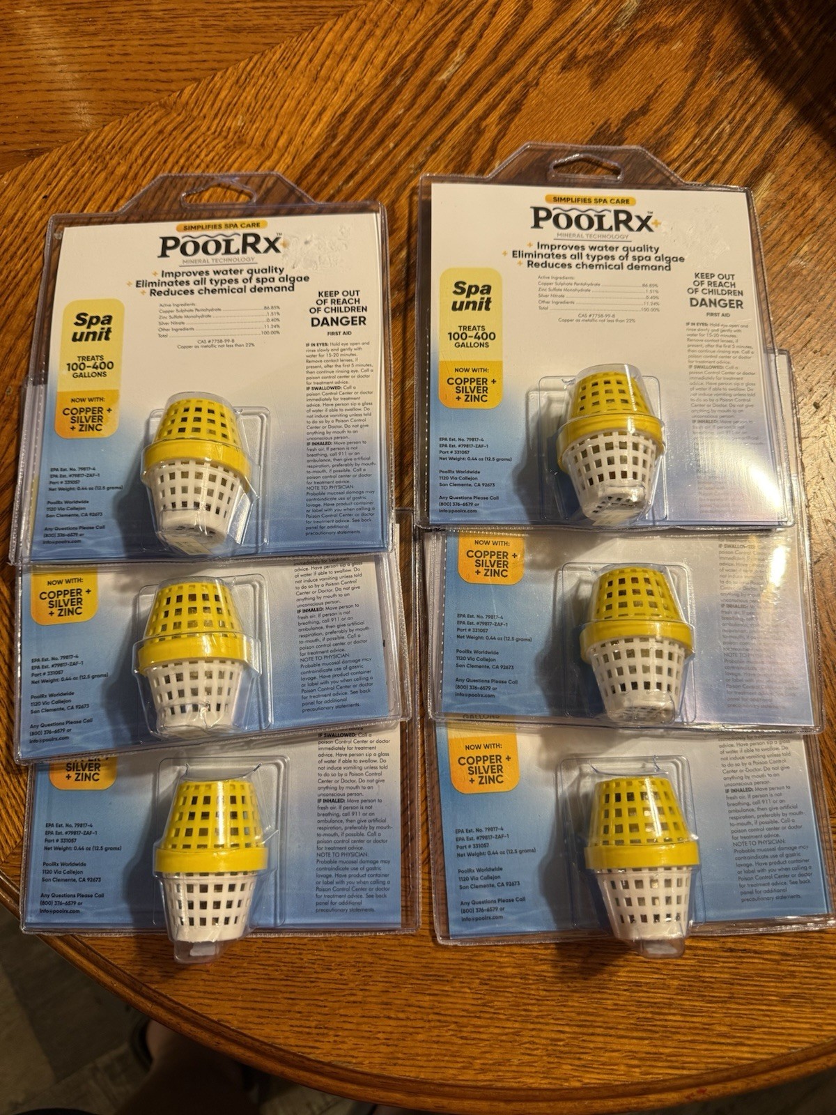 Lot Of 6 New Sealed PooI RX+ Spa Unit – 100-400 gallons 331057 Copper Zinc