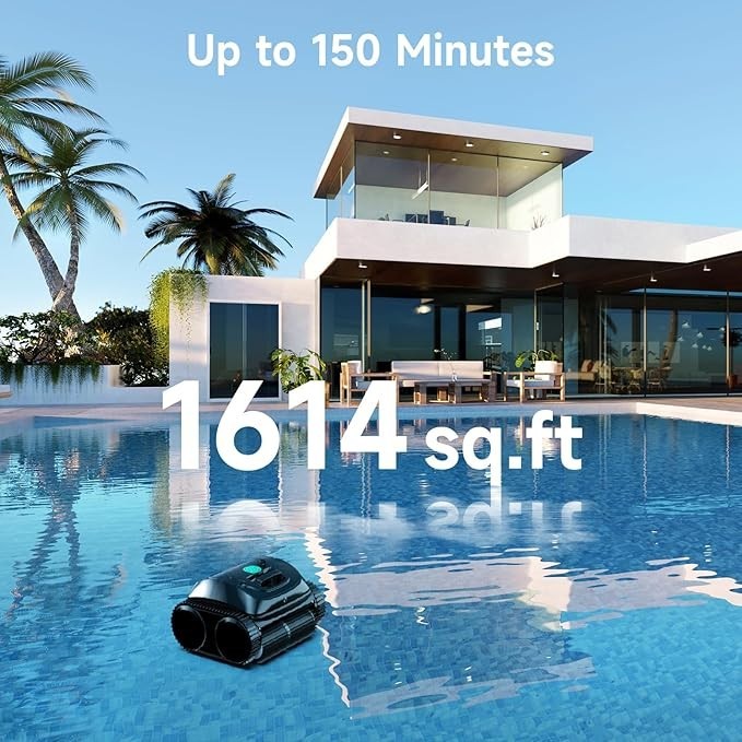 WYBOT C1 Pool Robot Vacuum, Smart APP Support, Auto Wall & Waterline Cleaning