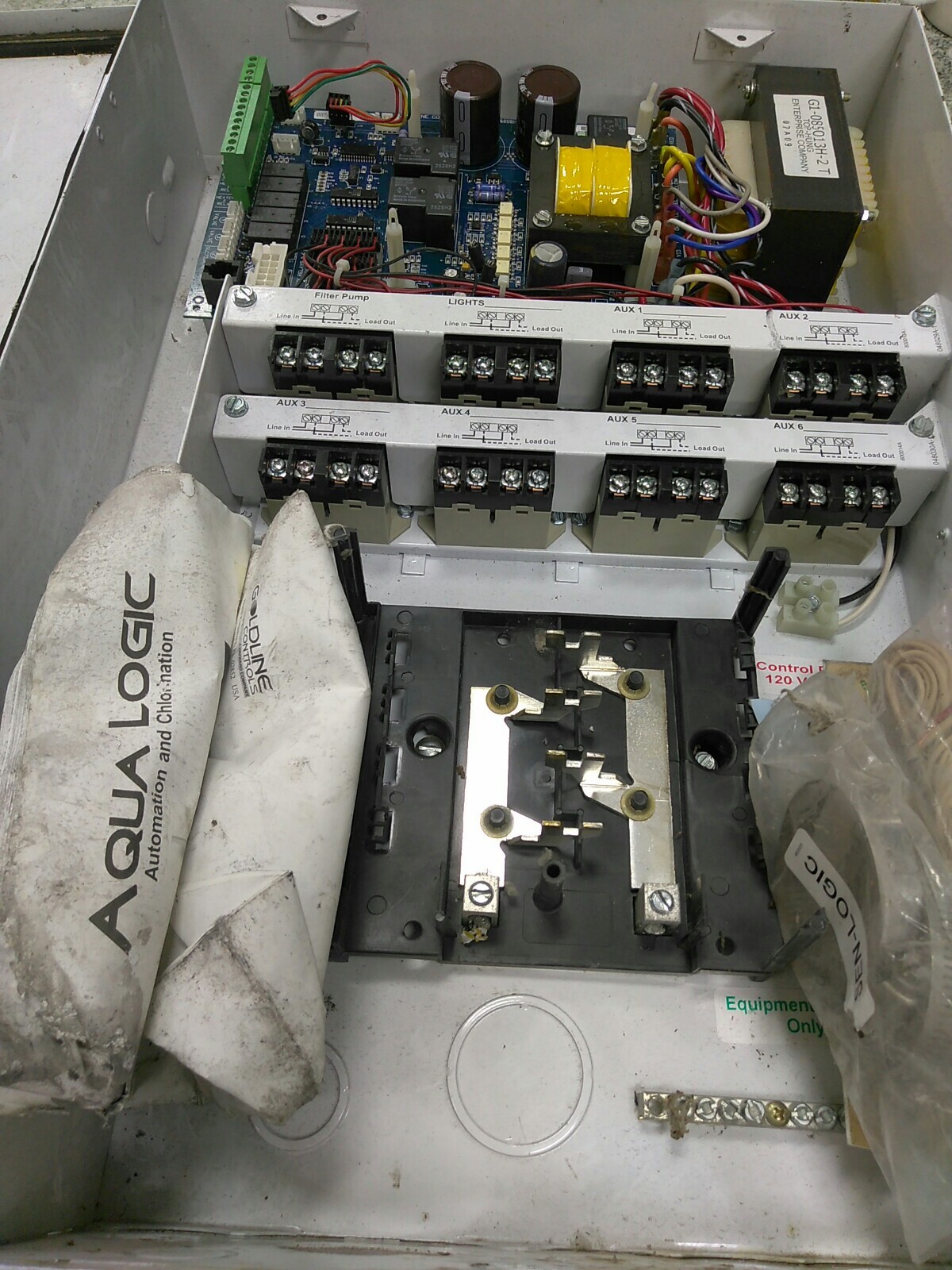 GOLDLINE Aqua LOGIC Automation CHLO RINATION AQL-PS-8 POOL Control Board (B6E
