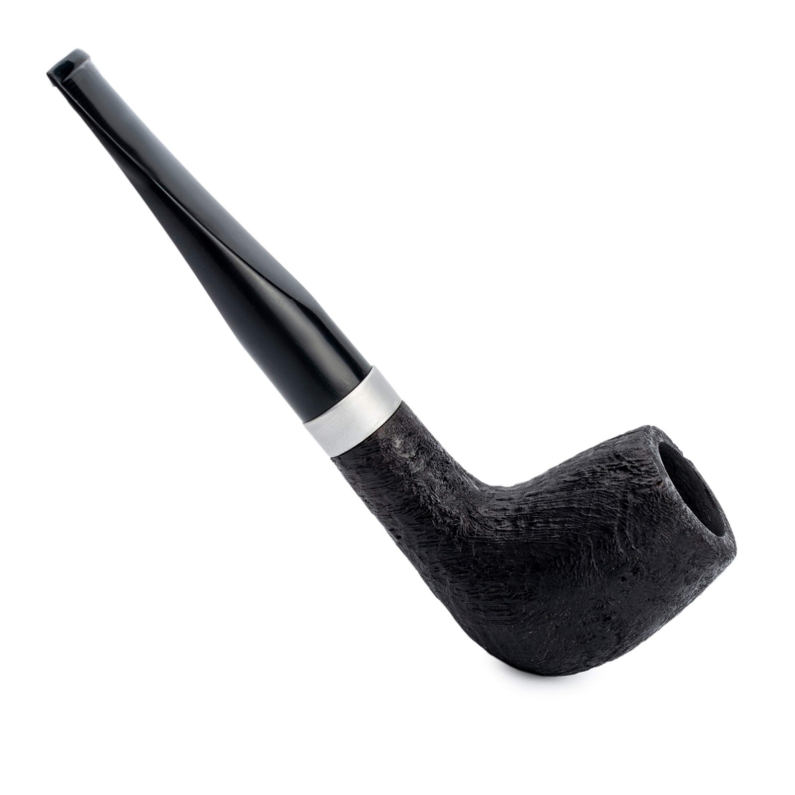 Dr. Watson – Briar Tobacco Pipe, Handcrafted, classic Billiard shape, Black